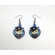 Steampunk Cat Earrings