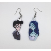 Distinctive Corpse Bride Themed Earrings Distinctive Corpse Bride Themed Earrings